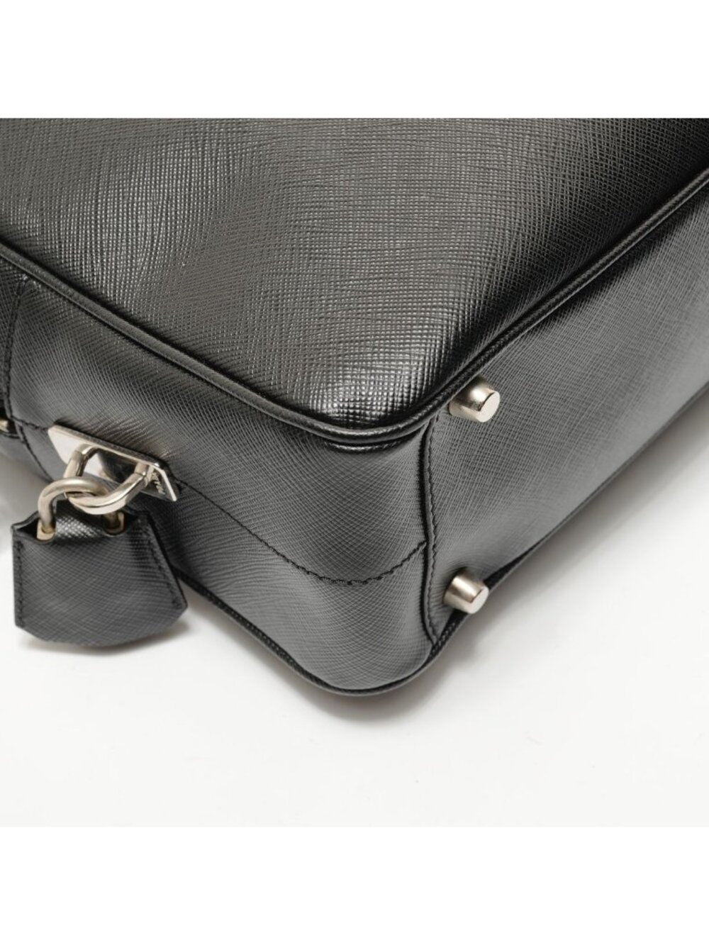 Prada Shoulder Bag Tessuto Gaffre Saffiano Leather - Picture 5 of 10